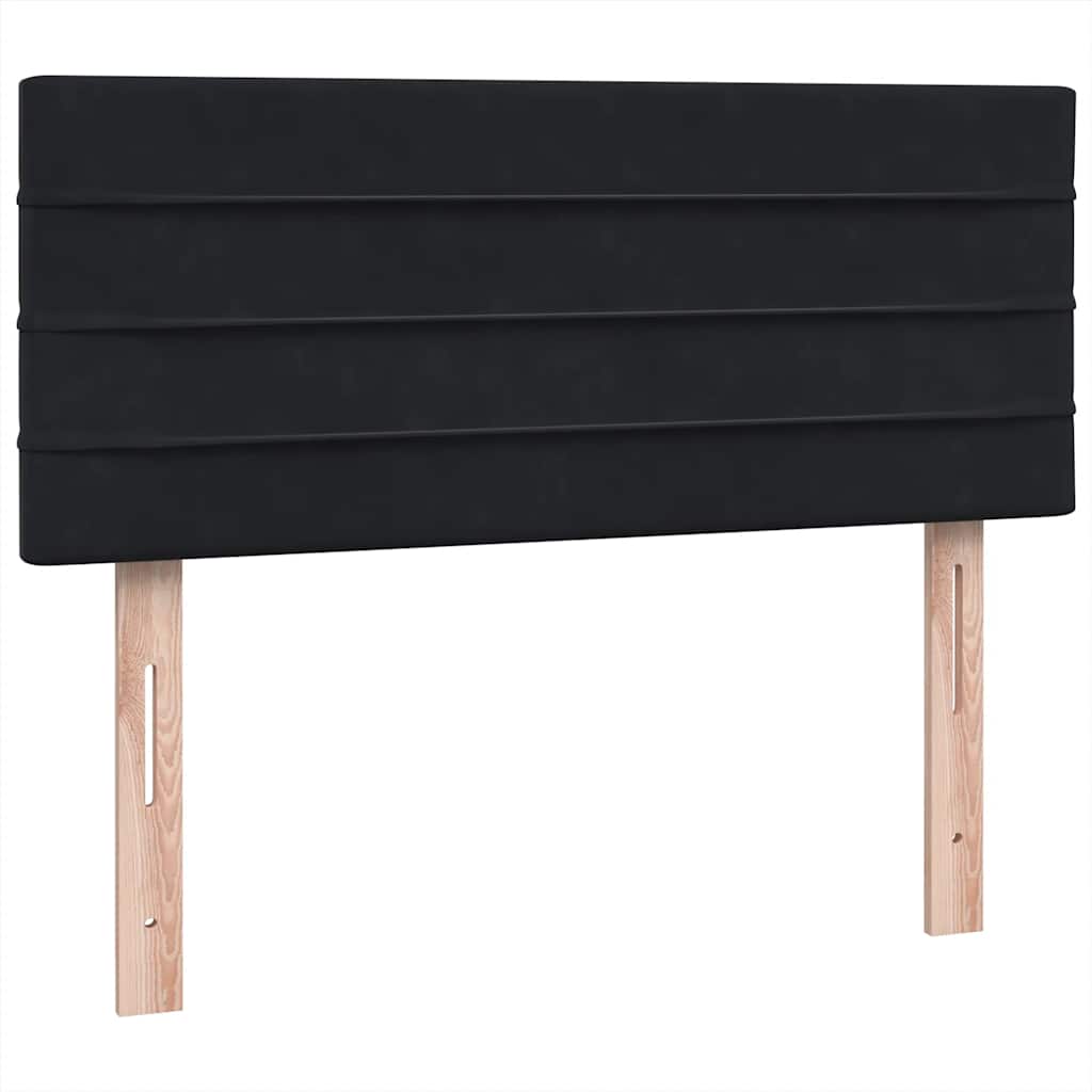 Box Spring Κρεβάτι με στρώμα Μαύρο 120x220 cm Βελούδινο