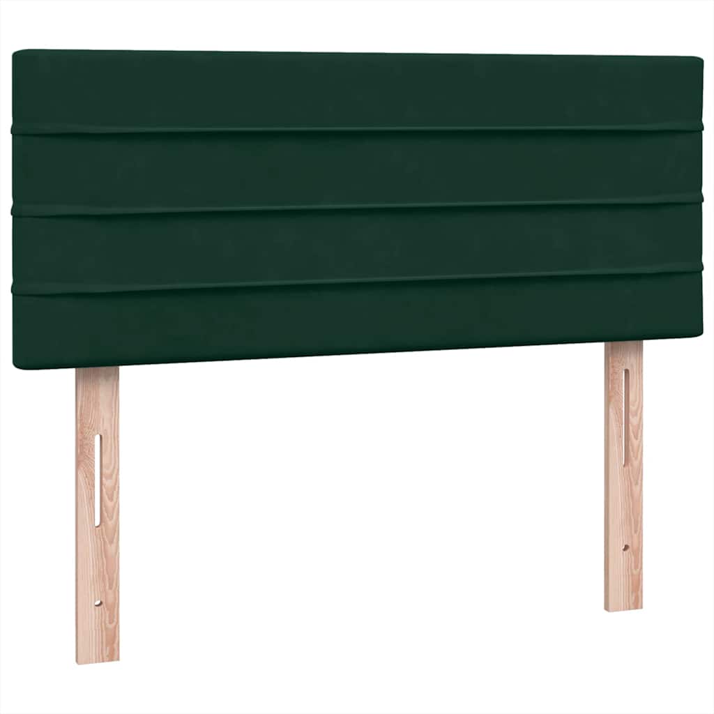 Box Spring κρεβάτι με στρώμα σκούρο πράσινο 120x220cm Βελούδινο