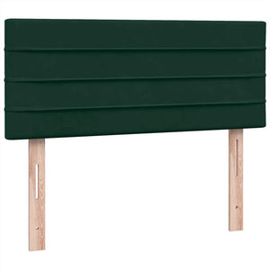 Box Spring κρεβάτι με στρώμα σκούρο πράσινο 120x220cm Βελούδινο