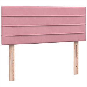 Box Spring κρεβάτι με στρώμα ροζ 120x220 cm Βελούδινο