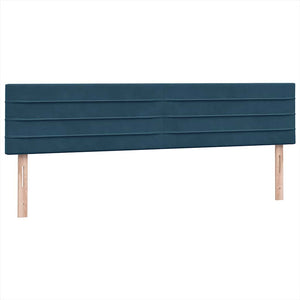 Box Spring κρεβάτι με στρώμα σκούρο μπλε 180x220 cm Βελούδινο - Pakobazaar