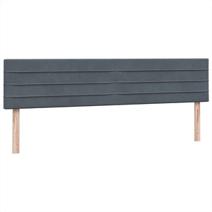 Box Spring Κρεβάτι με στρώμα Σκούρο γκρι 200x220 cm Βελούδινο - Pakobazaar