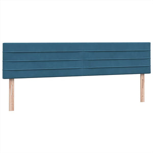 Box Spring κρεβάτι με στρώμα σκούρο μπλε 200x220 cm Βελούδινο - Pakobazaar