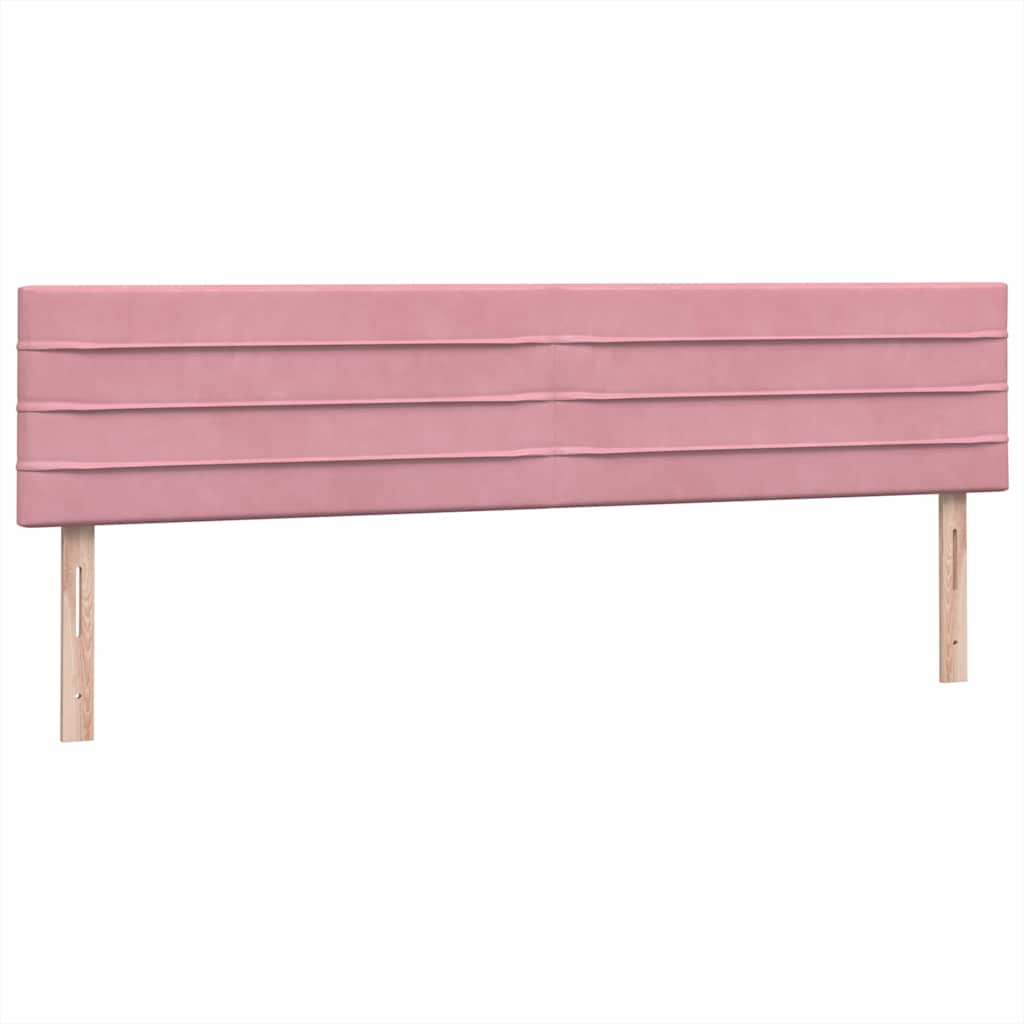 Box Spring κρεβάτι με στρώμα ροζ 200x220 cm Βελούδινο - Pakobazaar