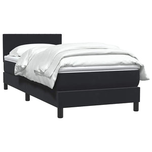 Box Spring Κρεβάτι με στρώμα Μαύρο 100x210 cm Βελούδινο - Pakobazaar