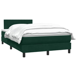 Κρεβάτι Boxspring με Στρώμα Σκούρο Πράσινο 120x210εκ. Βελούδινο