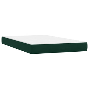 Κρεβάτι Boxspring με Στρώμα Σκούρο Πράσινο 120x210εκ. Βελούδινο