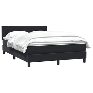Κρεβάτι Boxspring με Στρώμα Μαύρο 1140x210 εκ. Βελούδινο - Pakobazaar