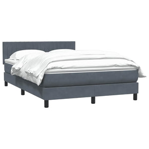Κρεβάτι Boxspring με Στρώμα Σκούρο Γκρι 160x210 εκ. Βελούδινο - Pakobazaar