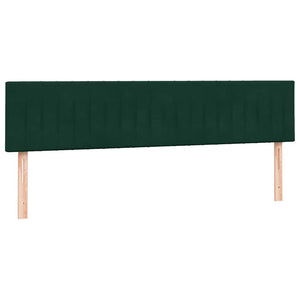 Κρεβάτι Boxspring με Στρώμα Σκούρο Πράσινο 180x210εκ. Βελούδινο