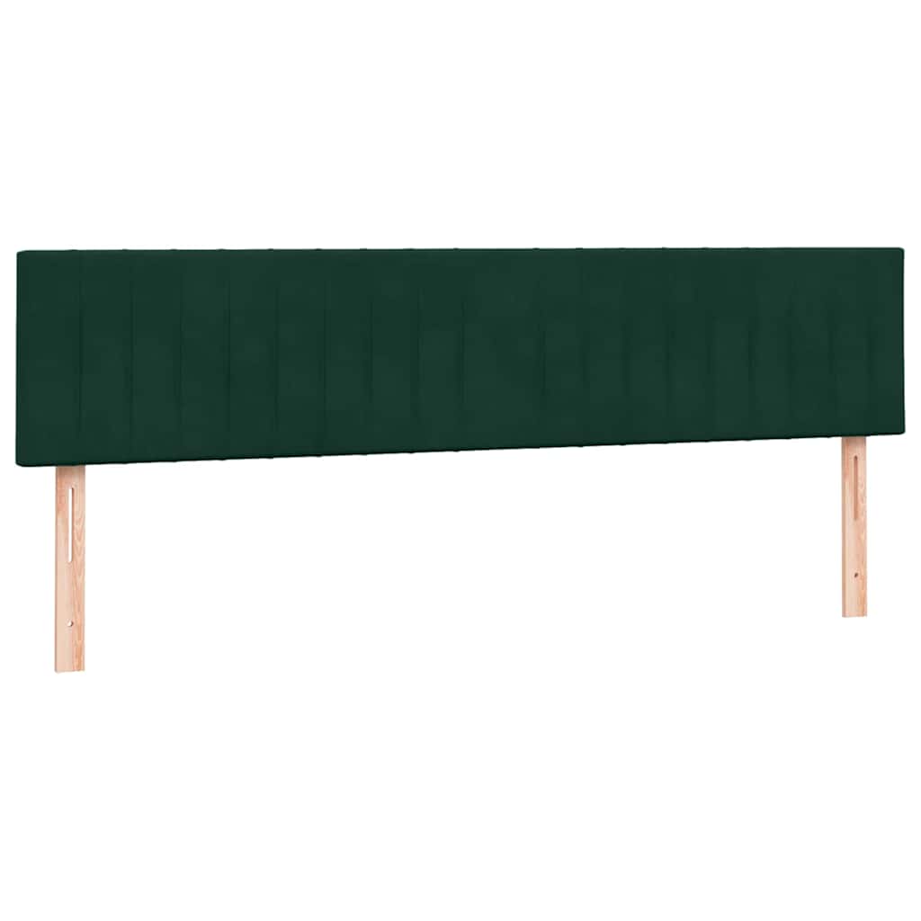 Κρεβάτι Boxspring με Στρώμα Σκούρο Πράσινο 200x210εκ. Βελούδινο