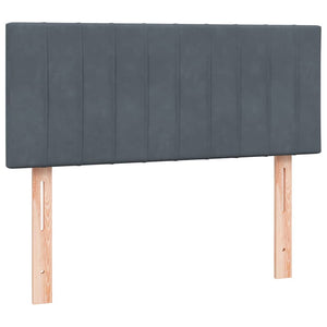Box Spring Κρεβάτι με στρώμα Σκούρο γκρι 120x220 cm Βελούδινο