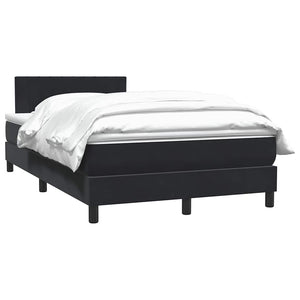 Box Spring Κρεβάτι με στρώμα Μαύρο 120x220 cm Βελούδινο