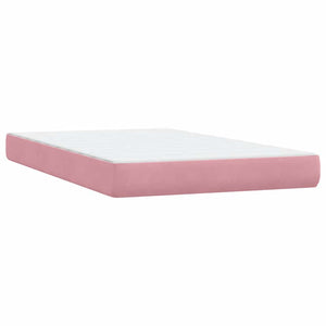 Box Spring κρεβάτι με στρώμα ροζ 120x220 cm Βελούδινο