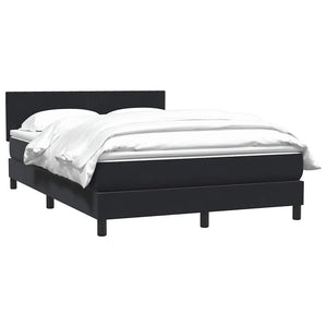 Box Spring Κρεβάτι με στρώμα Μαύρο 140x220 cm Βελούδινο