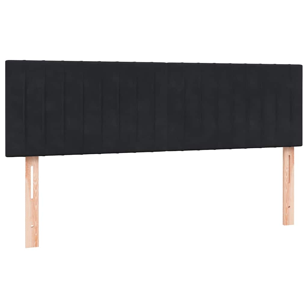 Box Spring Κρεβάτι με στρώμα Μαύρο 160x220 cm Βελούδινο