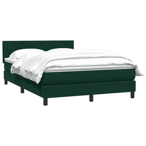 Box Spring κρεβάτι με στρώμα σκούρο πράσινο 160x220cm Βελούδινο
