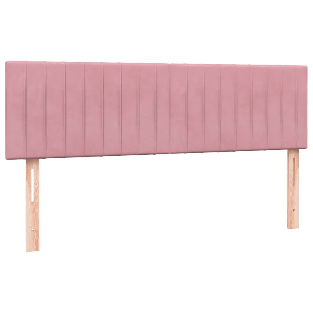 Box Spring κρεβάτι με στρώμα ροζ 160x220 cm Βελούδινο