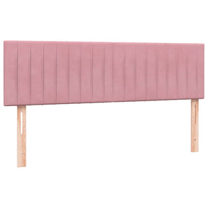 Box Spring κρεβάτι με στρώμα ροζ 160x220 cm Βελούδινο