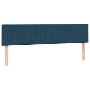 Box Spring κρεβάτι με στρώμα σκούρο μπλε 180x220 cm Βελούδινο - Pakobazaar