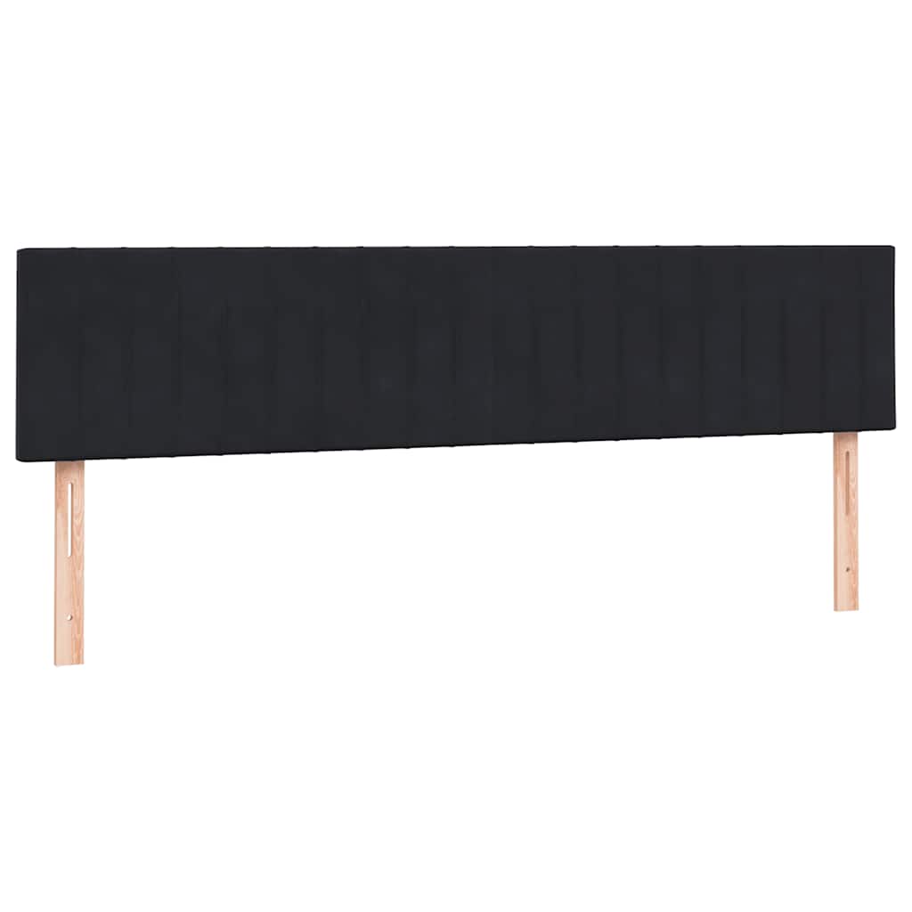 Box Spring Κρεβάτι με στρώμα Μαύρο 200x220 cm Βελούδινο