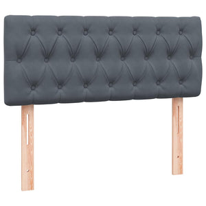 Κρεβάτι Boxspring με Στρώμα Σκούρο Γκρι 120x210 εκ. Βελούδινο - Pakobazaar