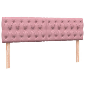 Κρεβάτι Boxspring με Στρώμα Ροζ 140x210 εκ. Βελούδινο - Pakobazaar