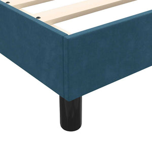 Κρεβάτι Boxspring με Στρώμα Σκούρο Μπλε 160x210 εκ. Βελούδινο - Pakobazaar