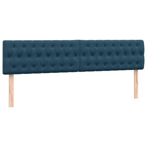 Κρεβάτι Boxspring με Στρώμα Σκούρο Μπλε 180x210 εκ. Βελούδινο - Pakobazaar