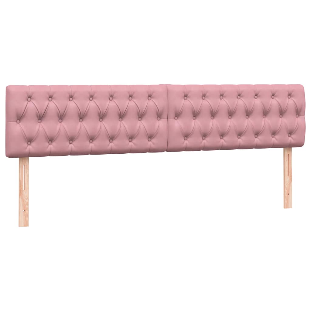 Κρεβάτι Boxspring με Στρώμα Ροζ 180x210 εκ. Βελούδινο