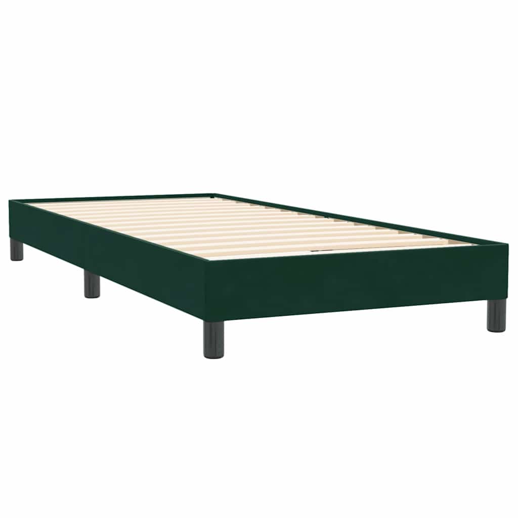 Box Spring κρεβάτι με στρώμα σκούρο πράσινο 90x220 cm Velvet - Pakobazaar
