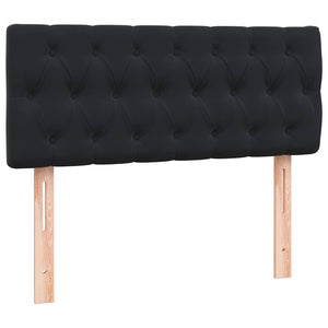 Box Spring Κρεβάτι με στρώμα Μαύρο 120x220 cm Βελούδινο