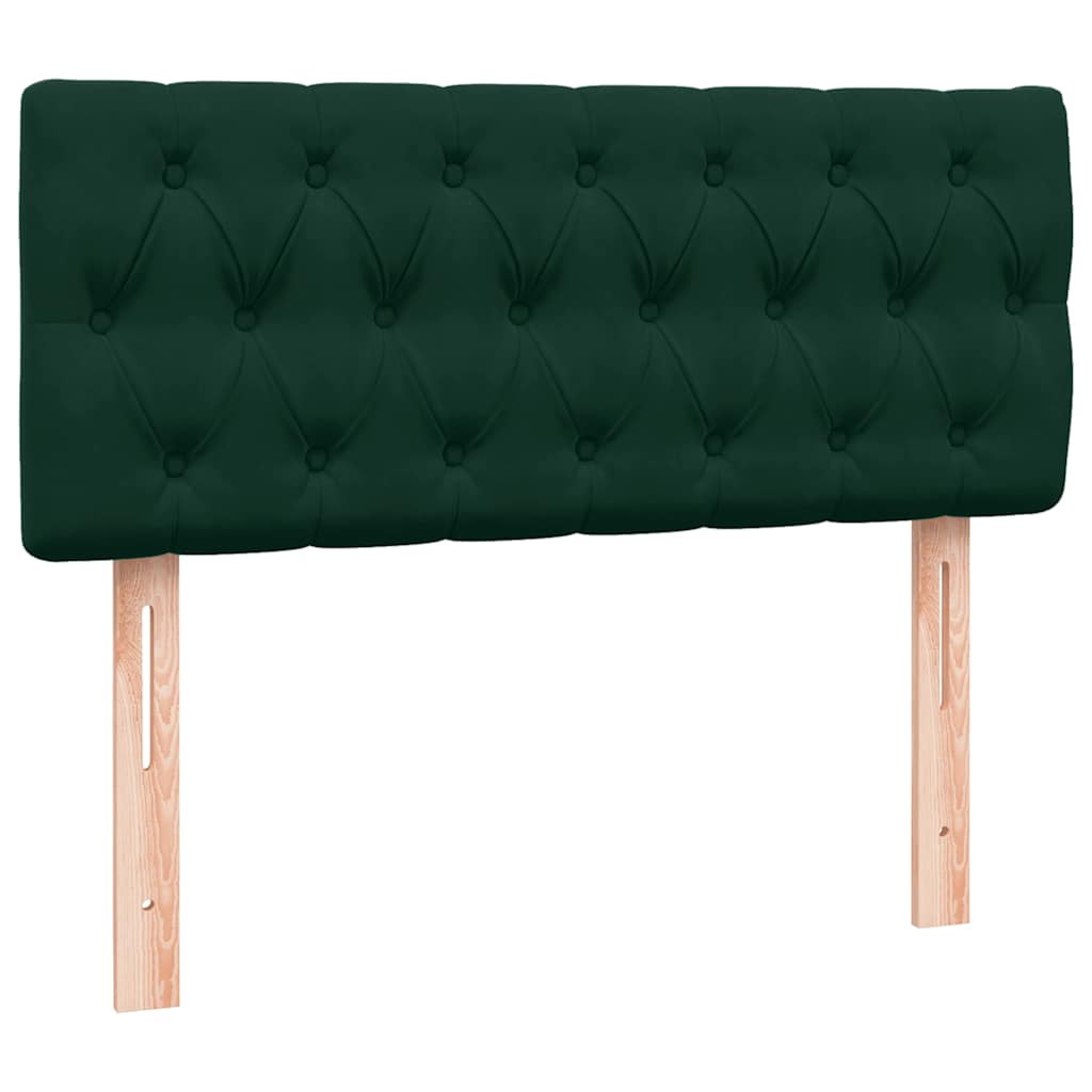 Box Spring κρεβάτι με στρώμα σκούρο πράσινο 120x220cm Βελούδινο