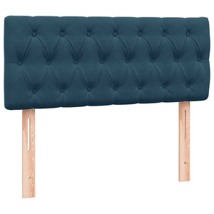 Box Spring κρεβάτι με στρώμα σκούρο μπλε 120x220 cm Βελούδινο - Pakobazaar