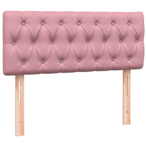 Box Spring κρεβάτι με στρώμα ροζ 120x220 cm Βελούδινο