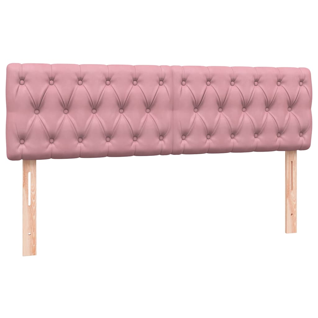 Box Spring κρεβάτι με στρώμα ροζ 140x220 cm Βελούδινο - Pakobazaar