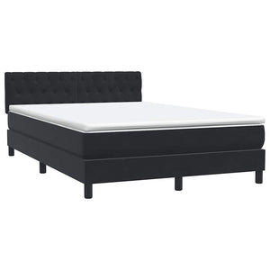 Box Spring Κρεβάτι με στρώμα Μαύρο 160x220 cm Βελούδινο - Pakobazaar