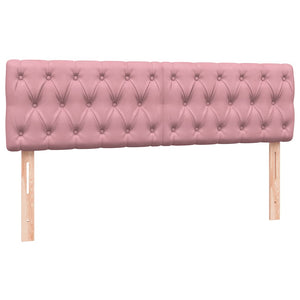Box Spring κρεβάτι με στρώμα ροζ 160x220 cm Βελούδινο