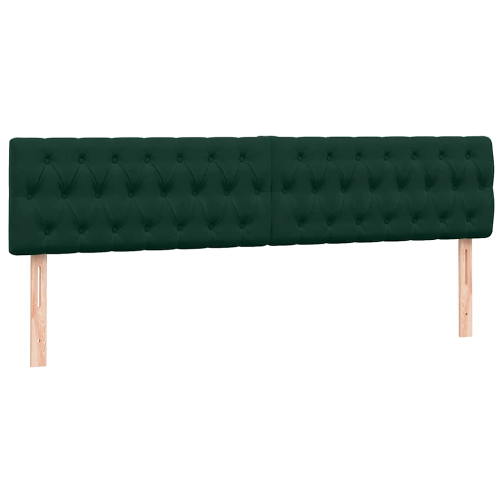 Box Spring κρεβάτι με στρώμα σκούρο πράσινο 180x220cm Βελούδινο - Pakobazaar