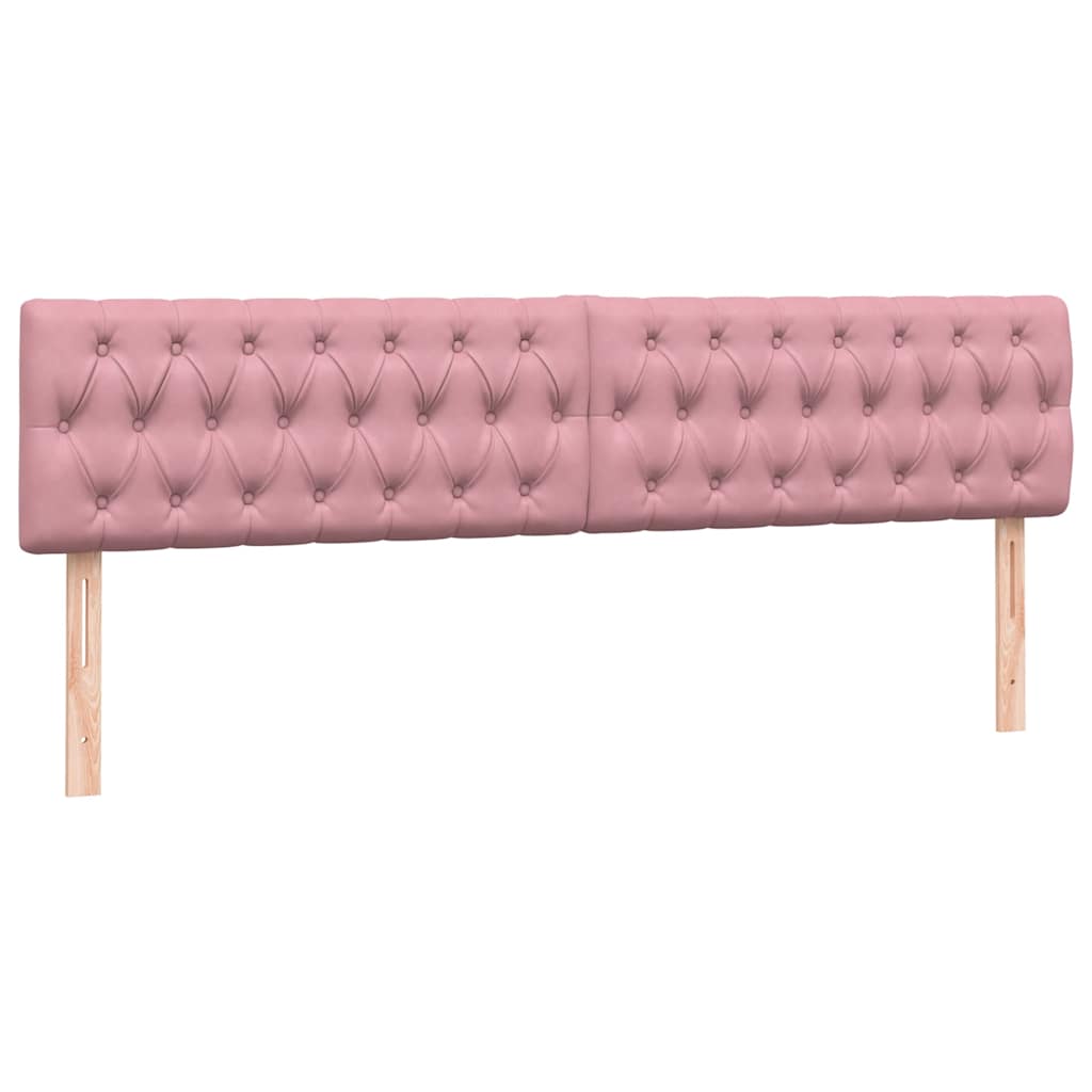 Box Spring κρεβάτι με στρώμα ροζ 200x220 cm Βελούδινο