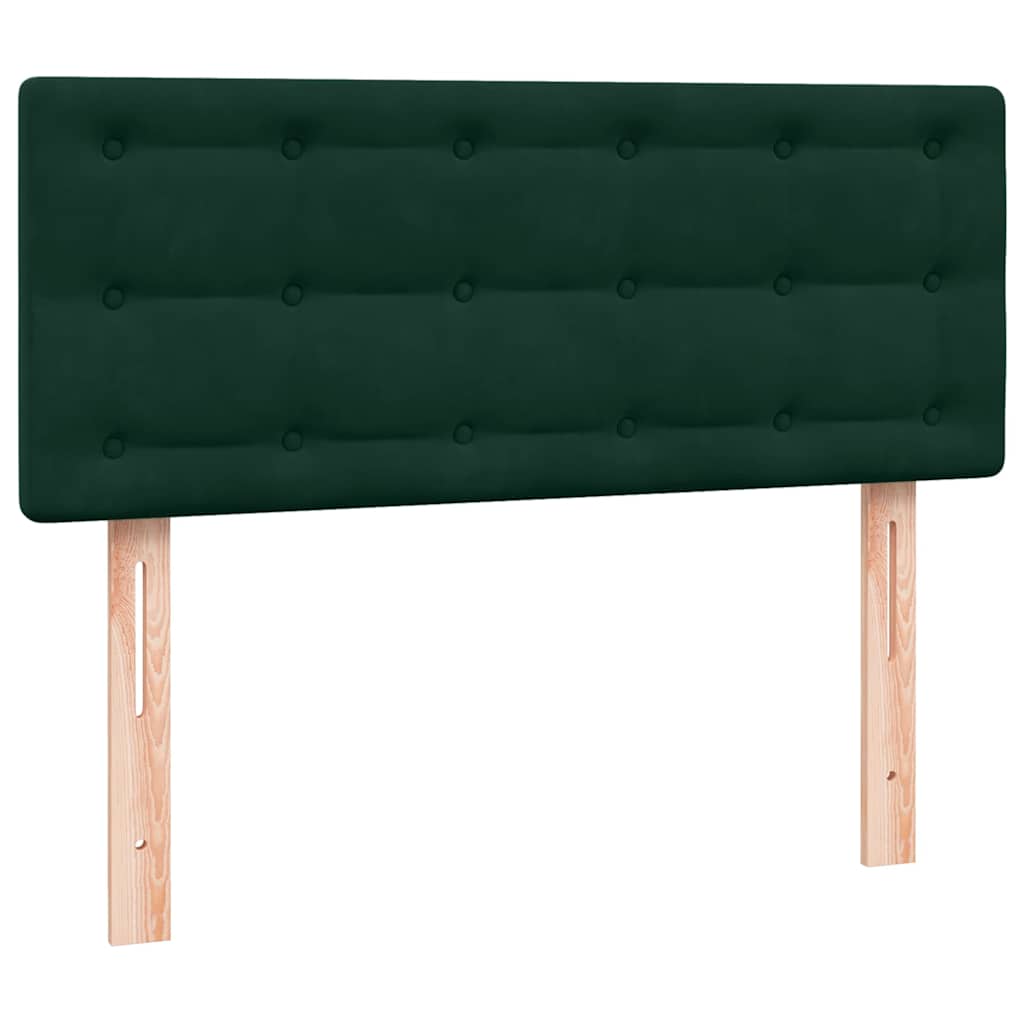 Κρεβάτι Boxspring με Στρώμα Σκούρο Πράσινο 120x210εκ. Βελούδινο - Pakobazaar