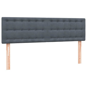 Κρεβάτι Boxspring με Στρώμα Σκούρο Γκρι 160x210 εκ. Βελούδινο - Pakobazaar