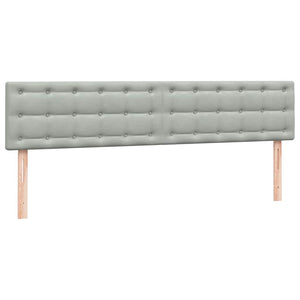 Box Spring κρεβάτι με στρώμα ανοιχτό γκρι 200x210 cm Βελούδινο - Pakobazaar