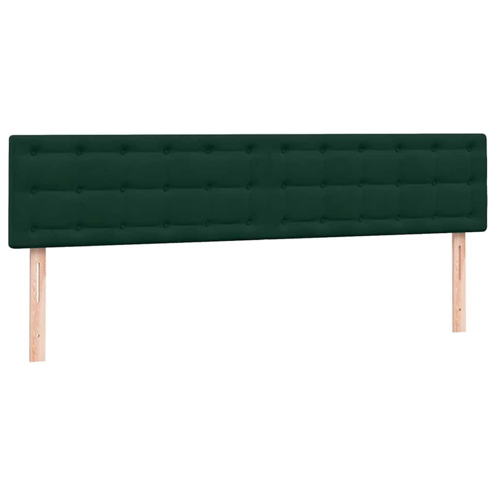 Κρεβάτι Boxspring με Στρώμα Σκούρο Πράσινο 200x210εκ. Βελούδινο - Pakobazaar