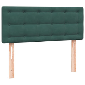 Box Spring κρεβάτι με στρώμα σκούρο πράσινο 120x220cm Βελούδινο