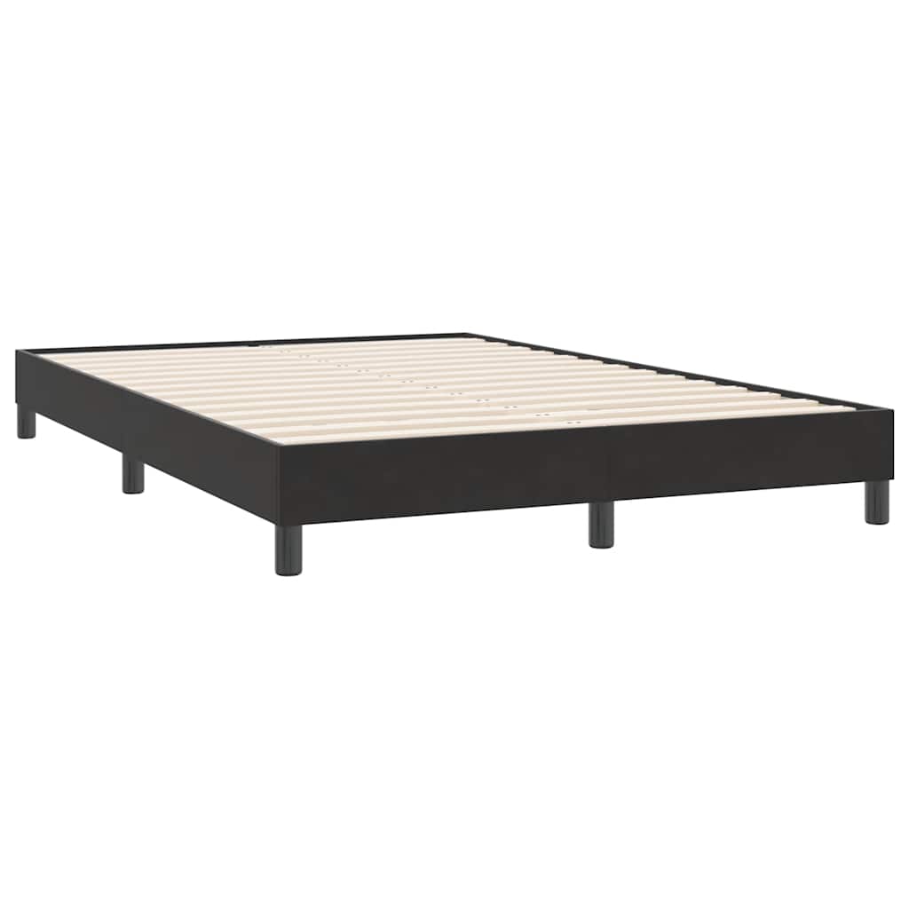 Box Spring Κρεβάτι με στρώμα Μαύρο 140x220 cm Βελούδινο