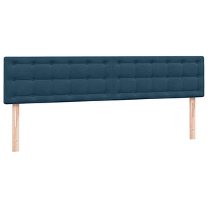 Box Spring κρεβάτι με στρώμα σκούρο μπλε 180x220 cm Βελούδινο - Pakobazaar