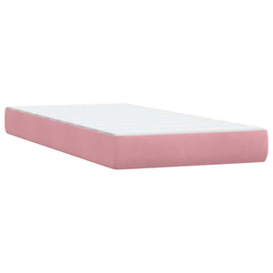 Box Spring κρεβάτι με στρώμα ροζ 200x220 cm Βελούδινο - Pakobazaar