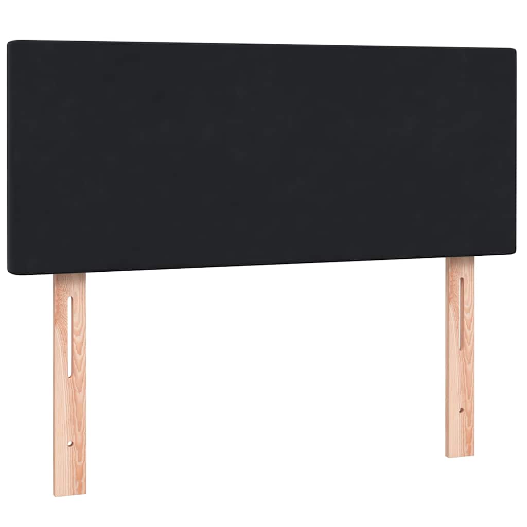 Κρεβάτι Boxspring με Στρώμα & LED Μαύρο 120x210 εκ. Βελούδινο