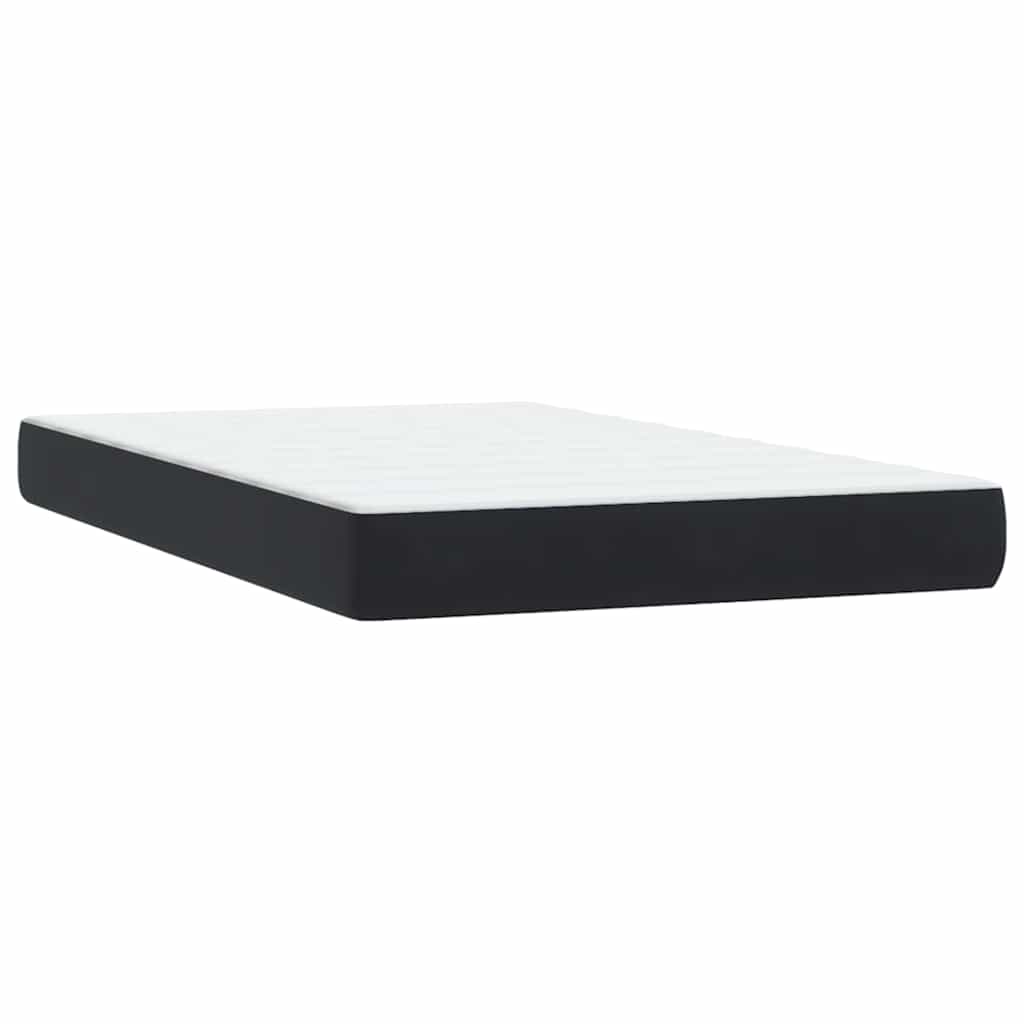Κρεβάτι Boxspring με Στρώμα & LED Μαύρο 120x210 εκ. Βελούδινο